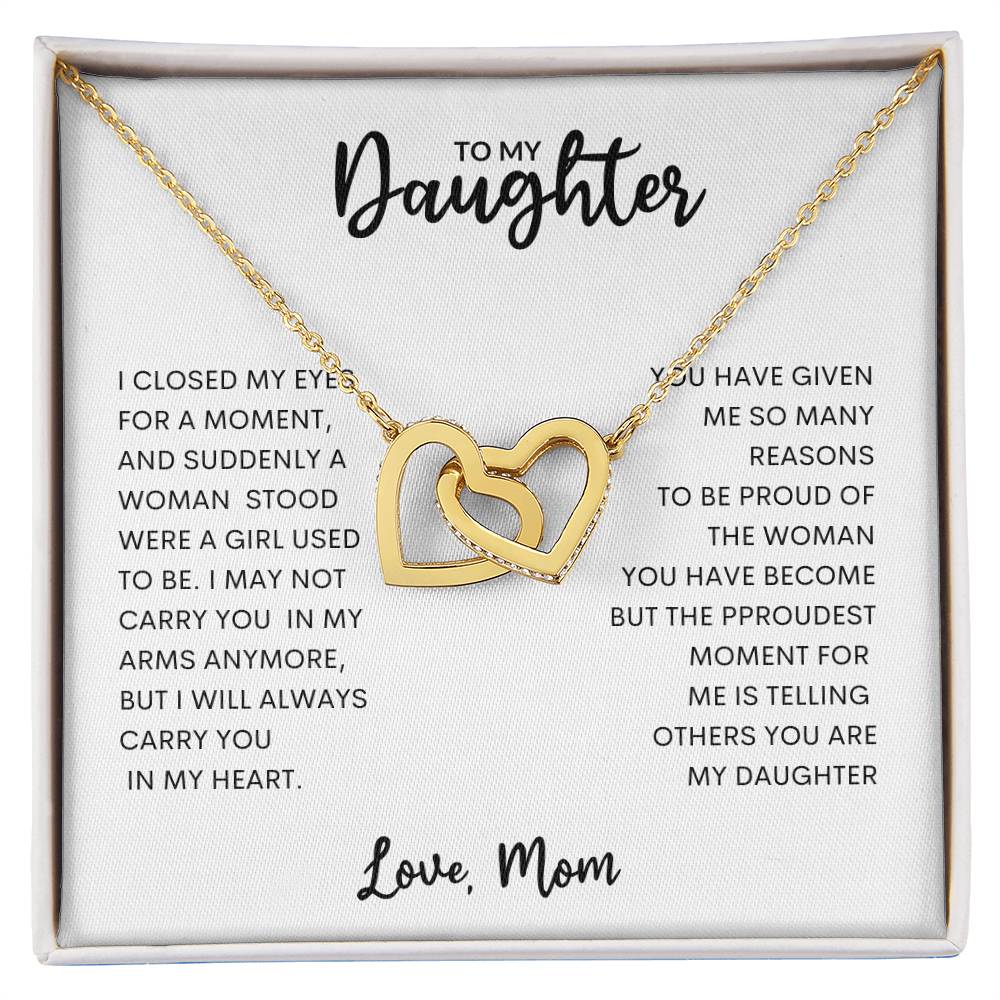 To My Daughter | Interlocking Hearts necklace