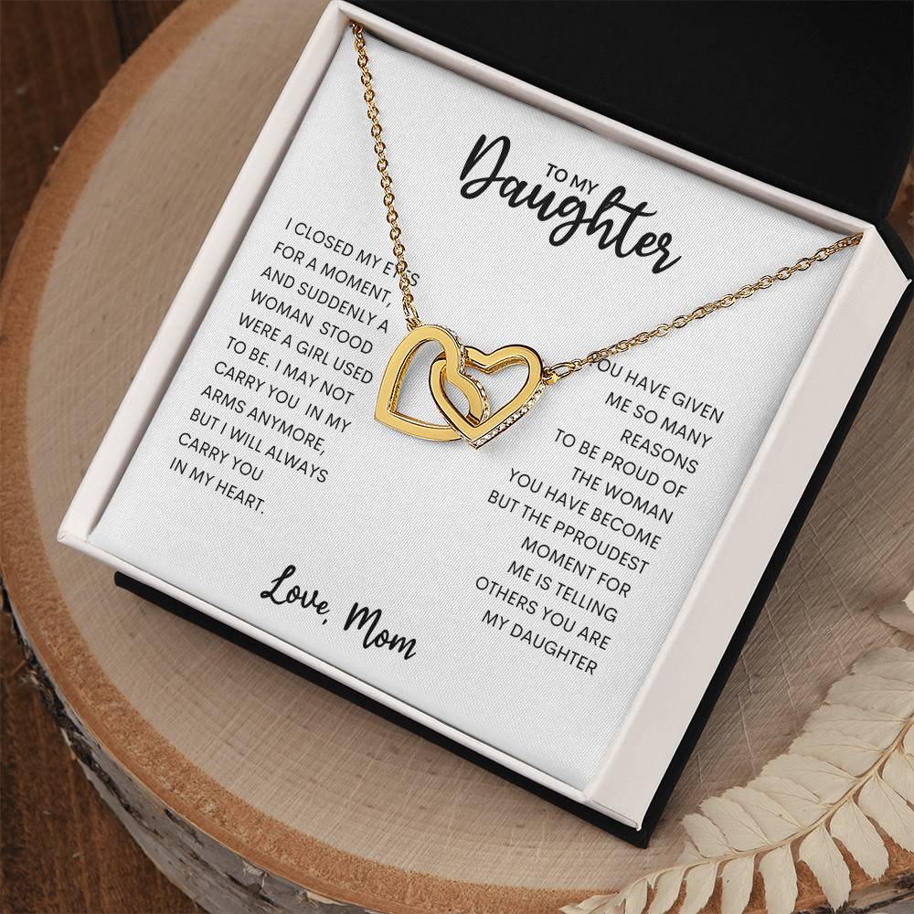 To My Daughter | Interlocking Hearts necklace