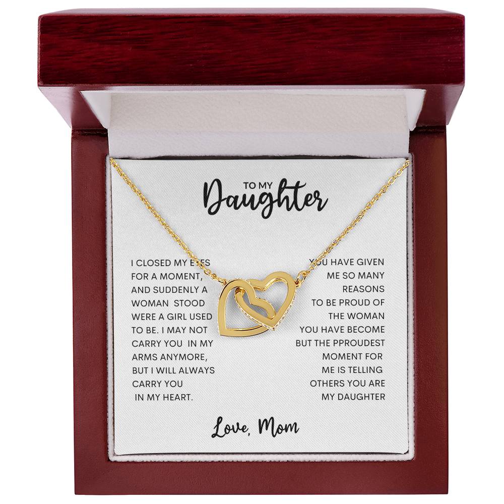 To My Daughter | Interlocking Hearts necklace