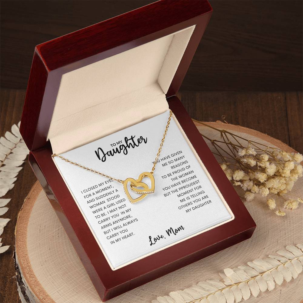 To My Daughter | Interlocking Hearts necklace