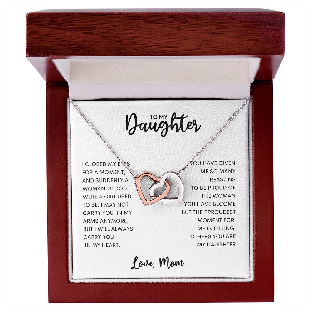 To My Daughter | Interlocking Hearts necklace